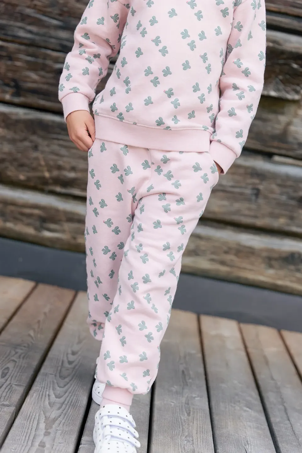 Bonton Lolito Birdy Joggingbukser rosa fugle