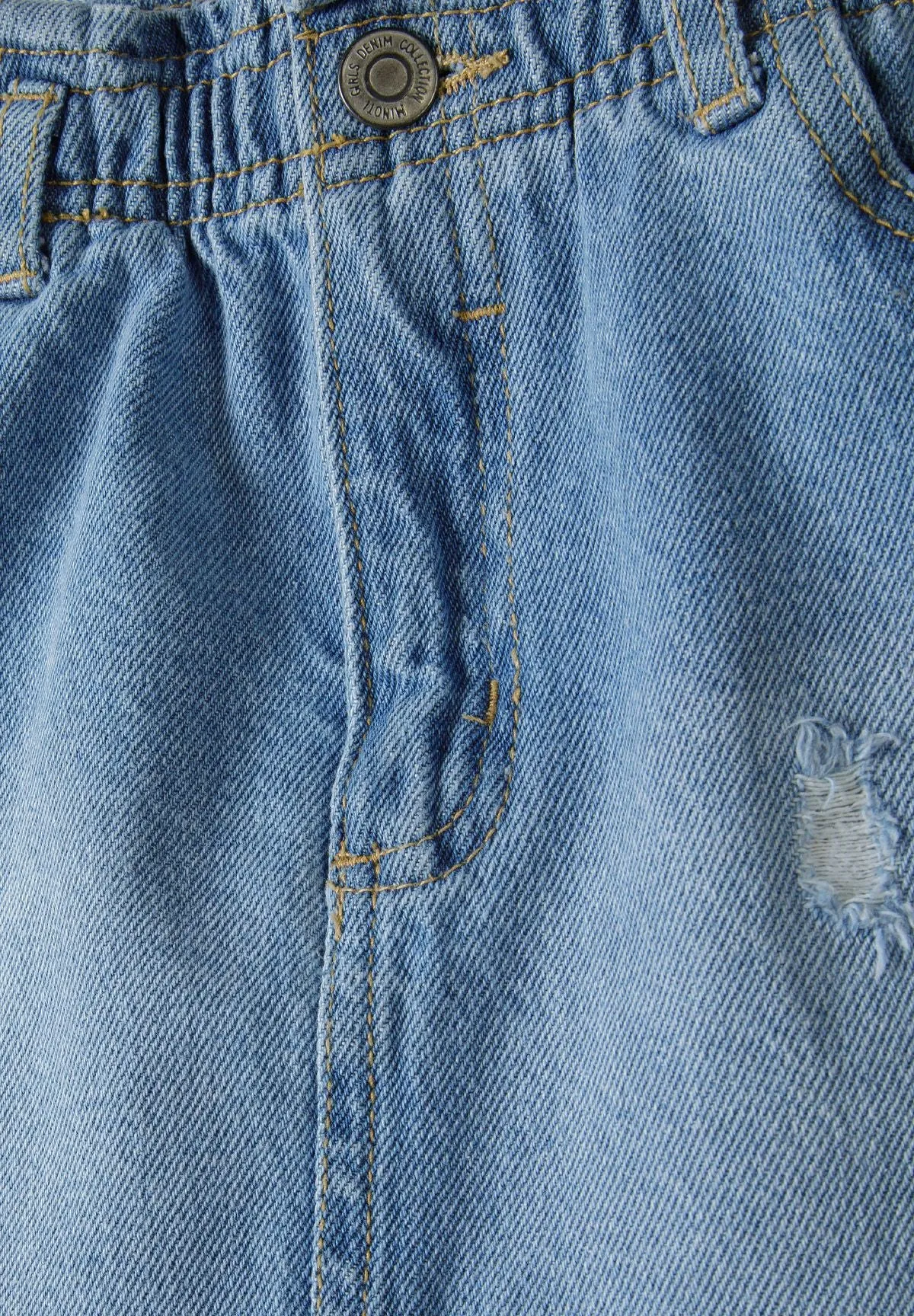 Minoti 40383 jeansskørt til piger lyseblå denim