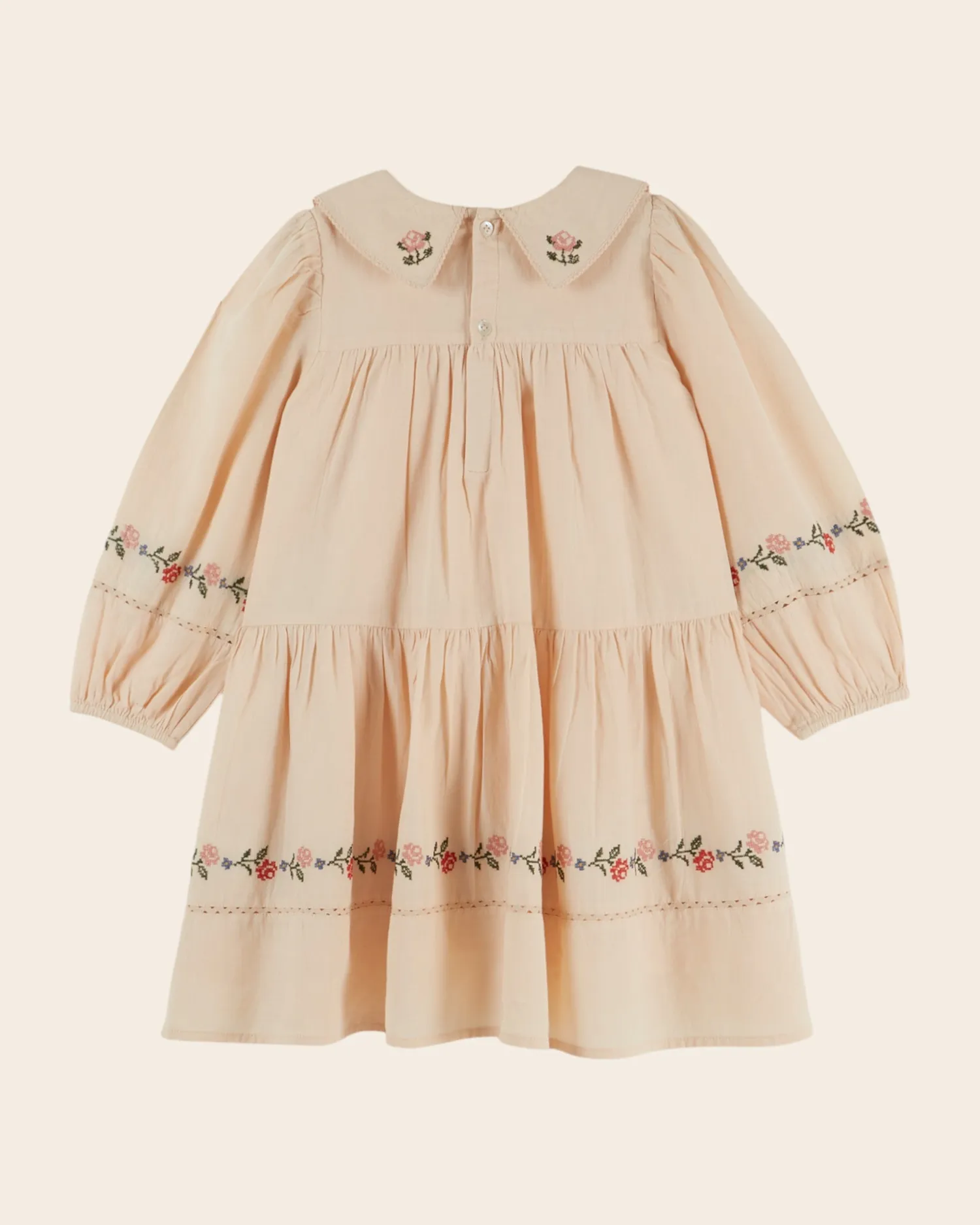 Emile et Ida Farine kjole beige broderet
