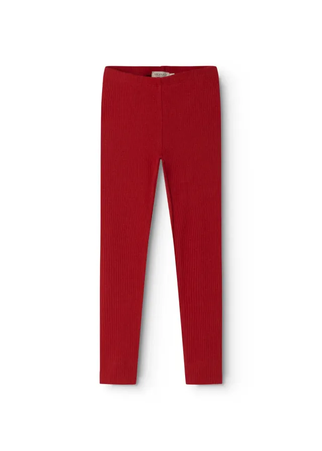 MarMar Leg leggings Cherry rib økologisk bomuld