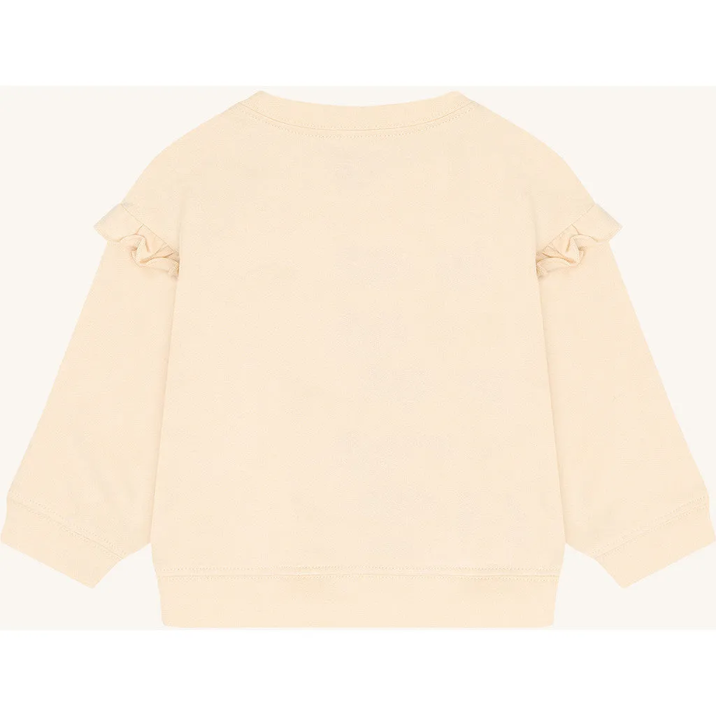 Hust & Claire HCSara Bouquet sweatshirt Vanilla broderet
