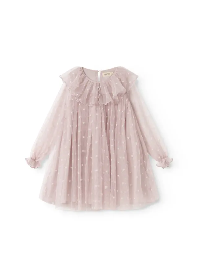 MarMar Copenhagen Dera kjole Cloud Gray Hearts tyl