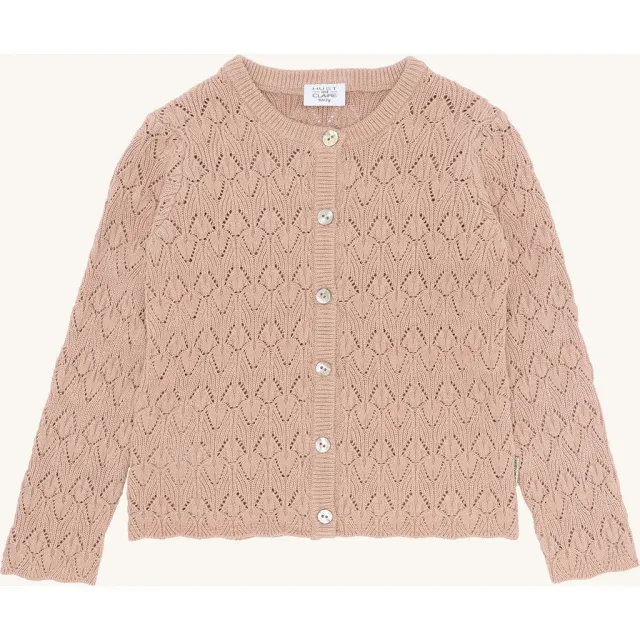Hust & Claire HCCilja Pointelle cardigan rugby tan øko