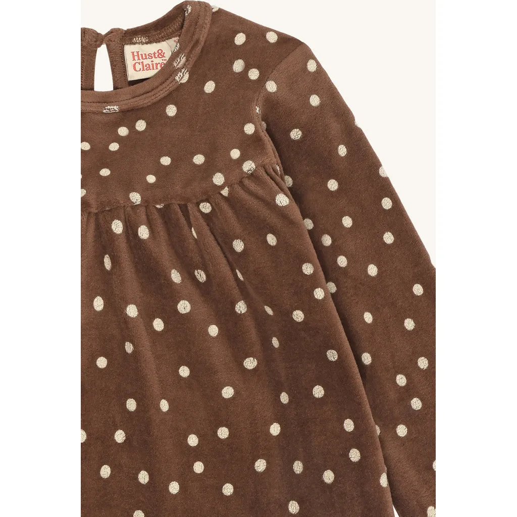 Hust & Claire Sicilia Dot bluse Soil hjerter