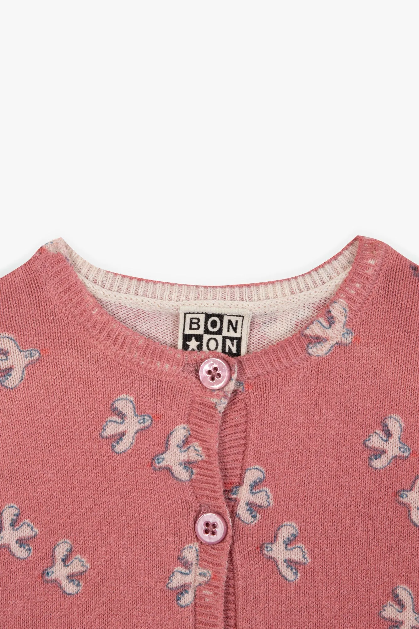 Bonton Lilet Little Birdy cardigan fugleprint pige