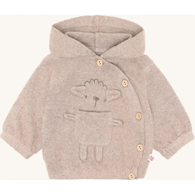 Hust & Claire Cookie Sheep cardigan Kangaroo Melange bomuld
