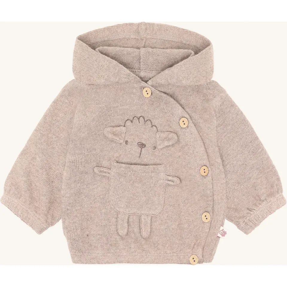 Hust & Claire Cookie Sheep cardigan Kangaroo Melange bomuld