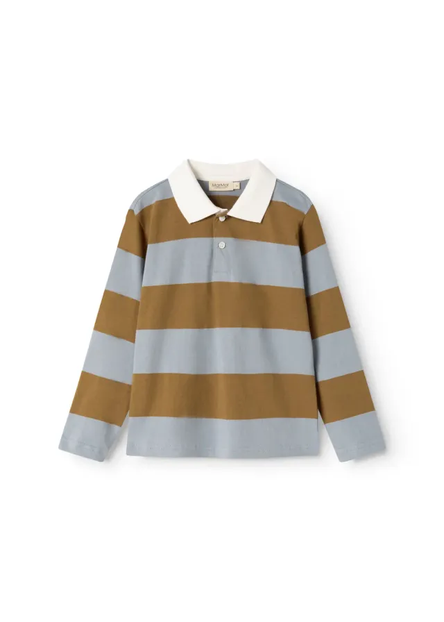 MarMar Copenhagen Tad Polo LS bluse Monsoon Blue Stripe