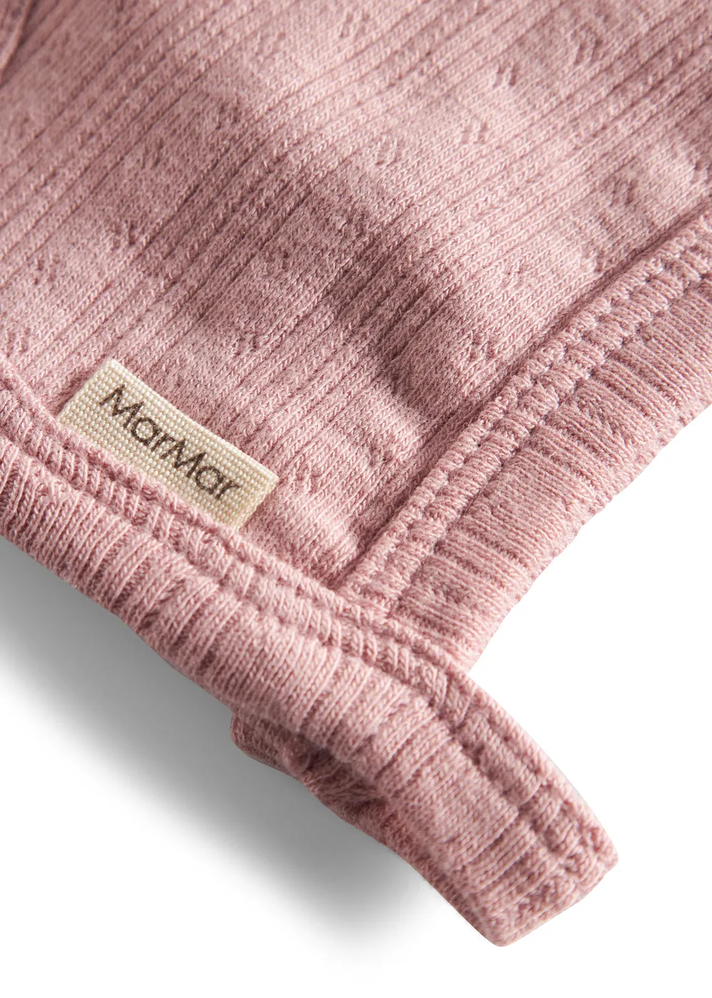MarMar Hoody babyhjelm Soft Berry modal pointelle
