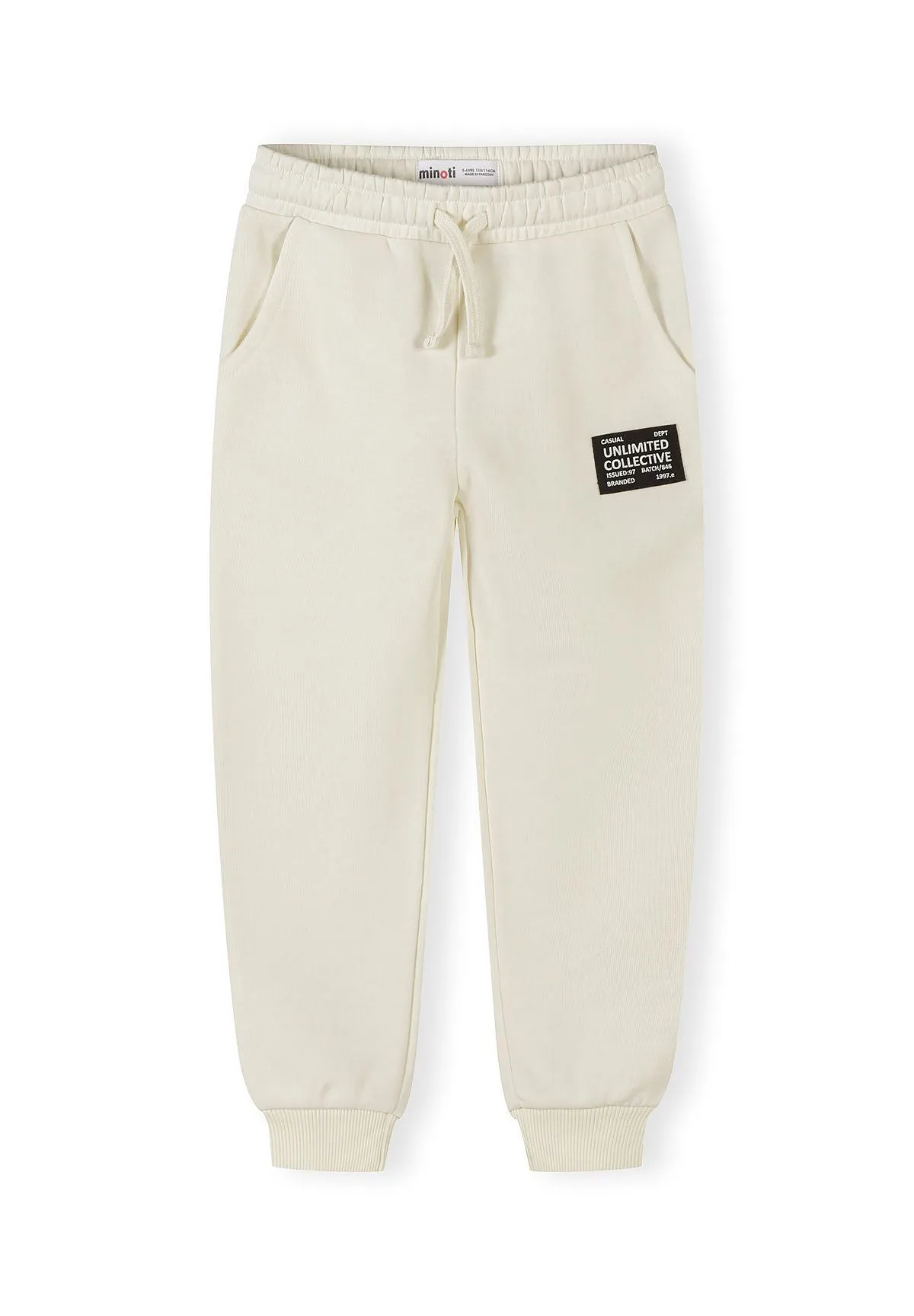 Minoti 44779 joggingdragt creme drenge bomuld