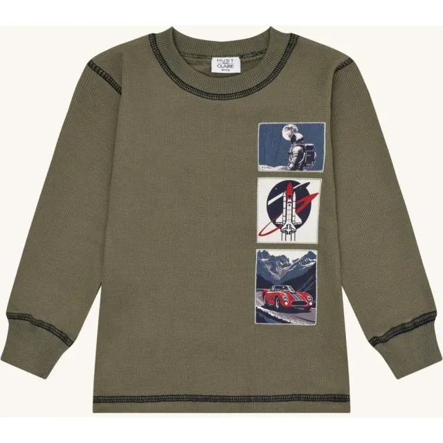 Hust & Claire Sune Space langærmet bluse Turtle øko
