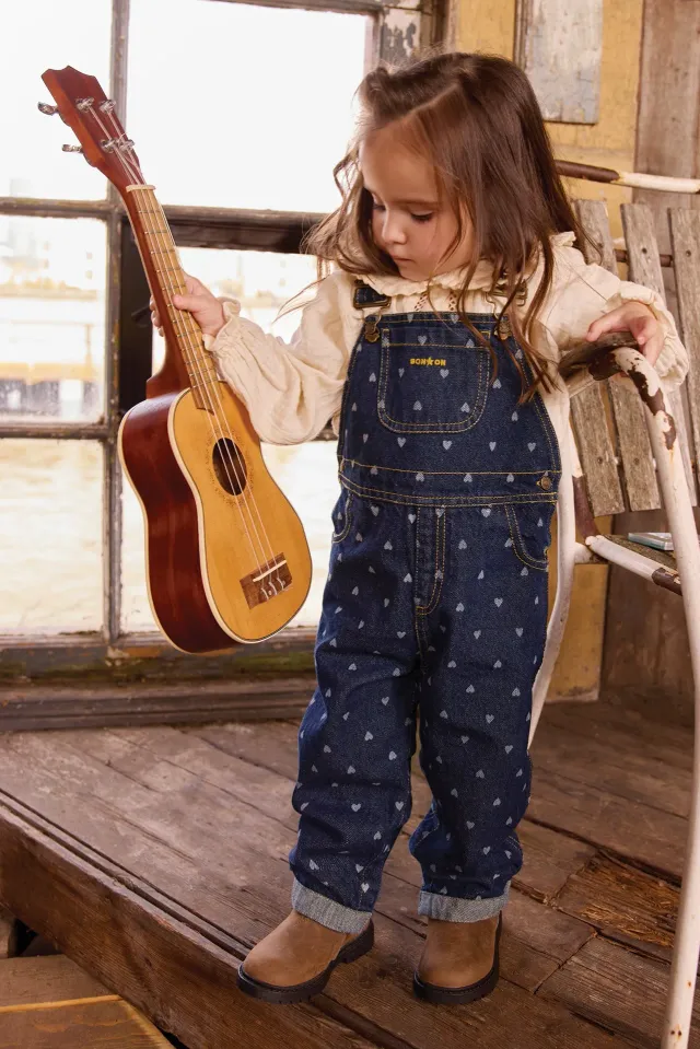 Bonton Puzzle smækbukser Denim Cœur hjerter