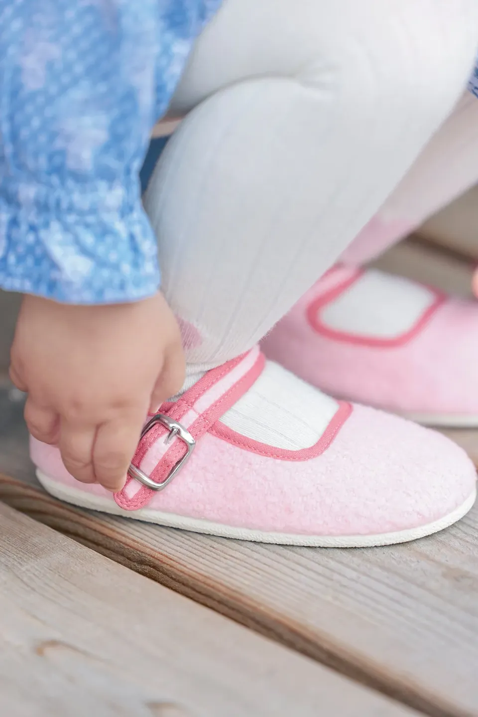 Bonton Jane babysko rosa pelsfoer 19-36