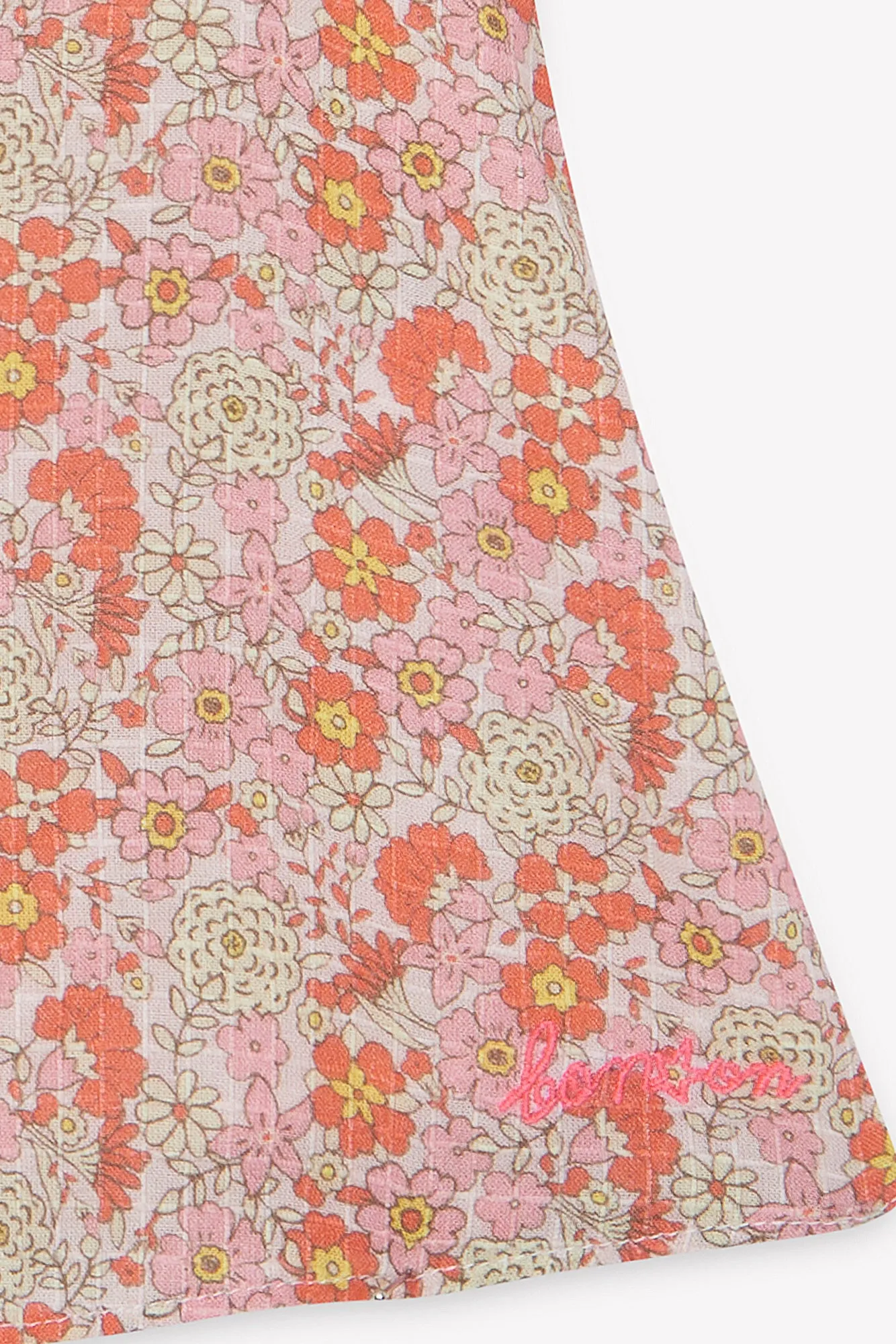 Bonton Nancy bluse bomuld rosa blomst