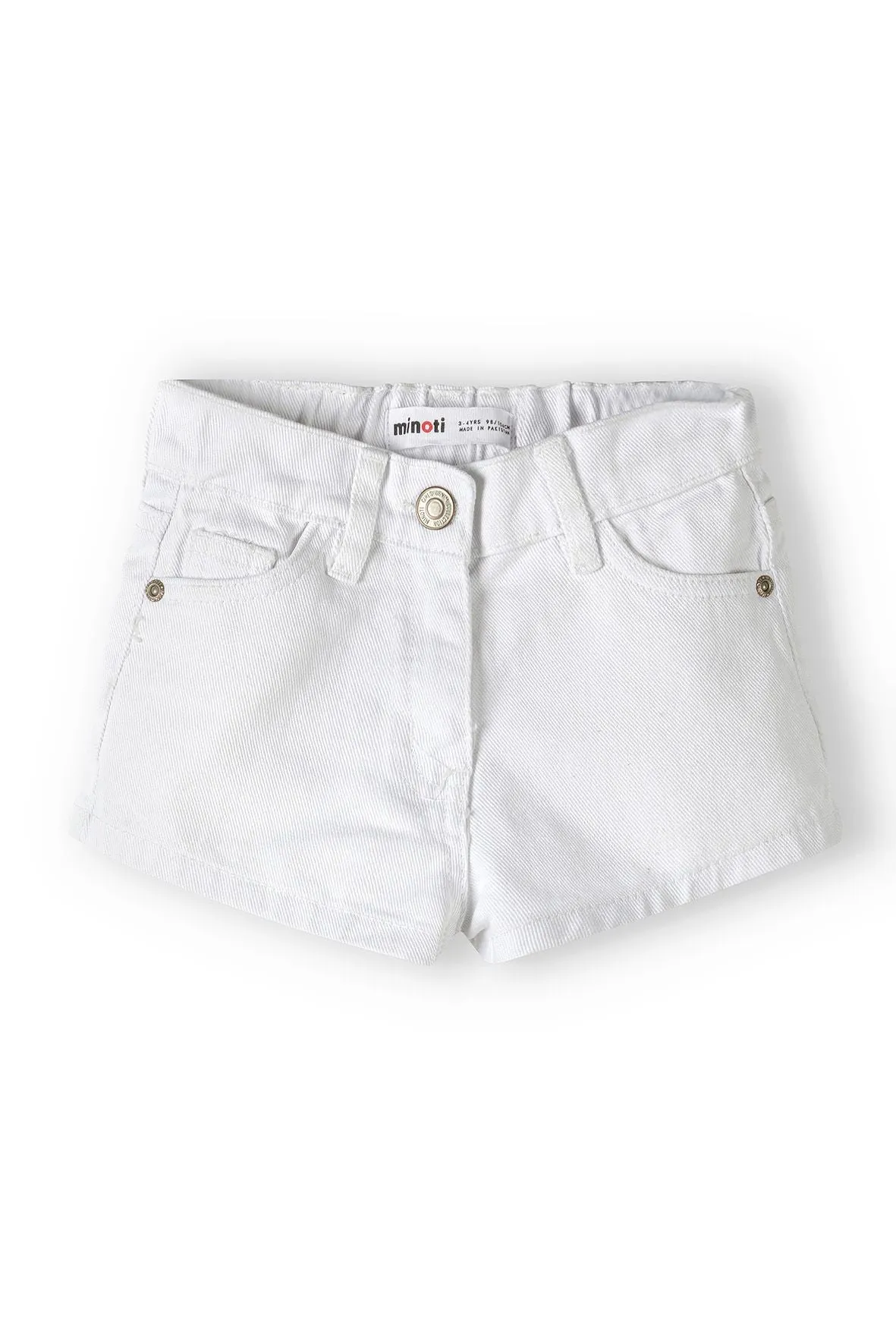 Minoti 38827 jeansshorts hvid lige ben