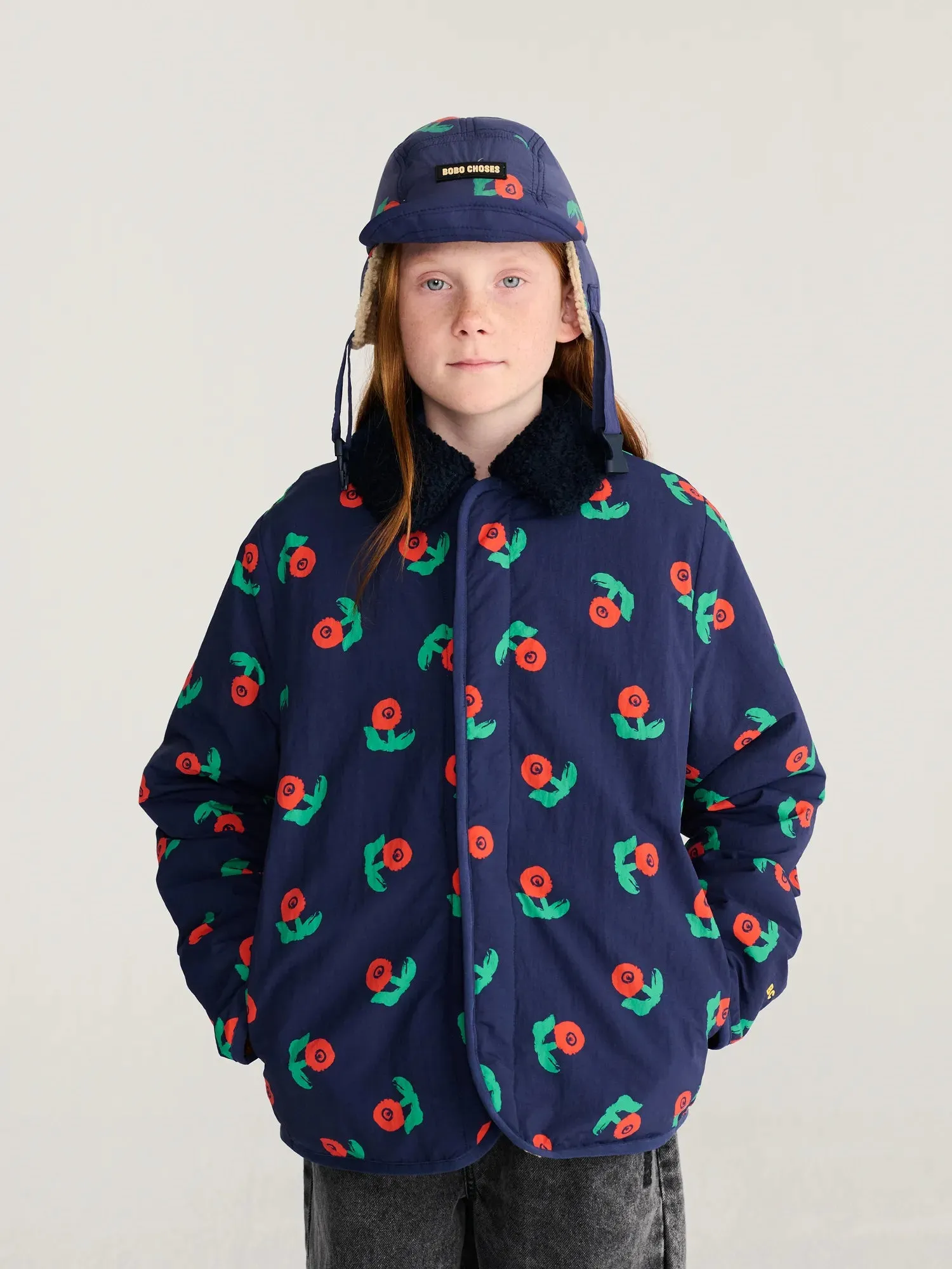 Bobo Choses Stamp Bloom All Over vendejakke navy