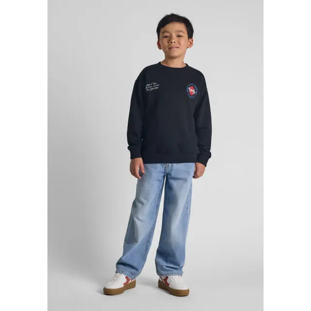 Minoti 43838 baggy jeans vidt ben lyseblå denim