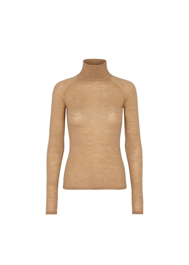 MarMar Copenhagen Trisha W bluse Light Camel merino