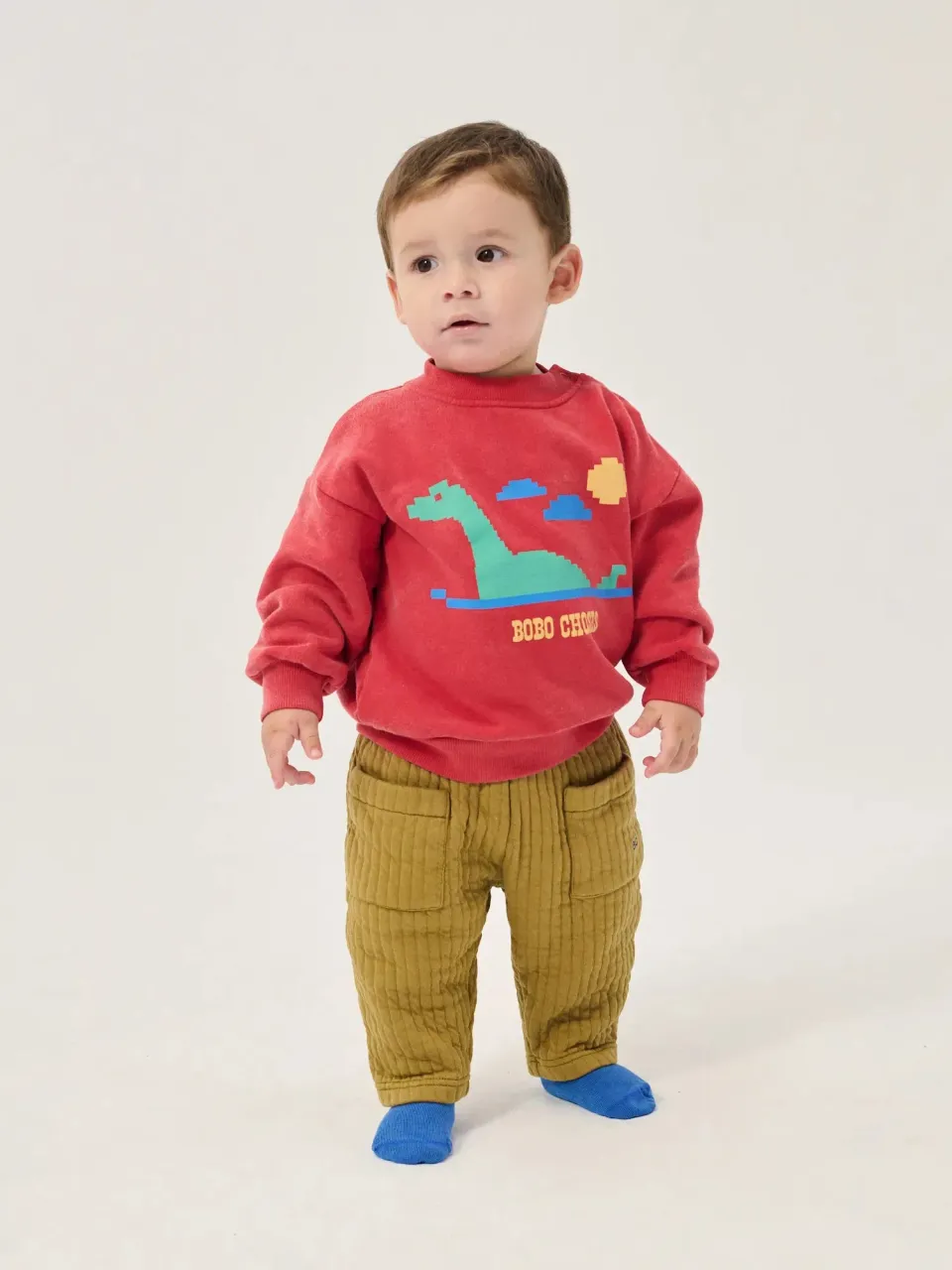 Bobo Choses Lake Monster sweatshirt rød baby