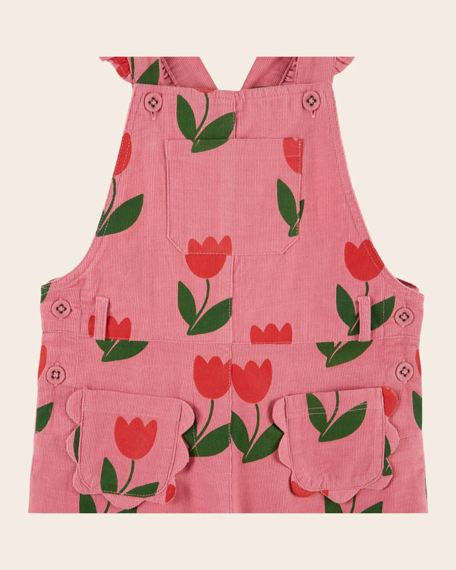 Emile et Ida Tulipe overalls rosa fløjl blomster