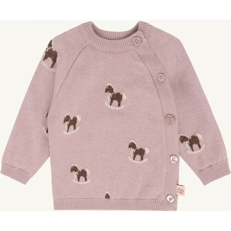 Hust & Claire Call Jacquard cardigan Heather