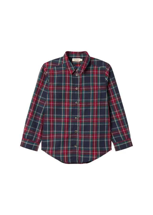 MarMar Tommy skjorte Pilot Navy Check ternet bomuld