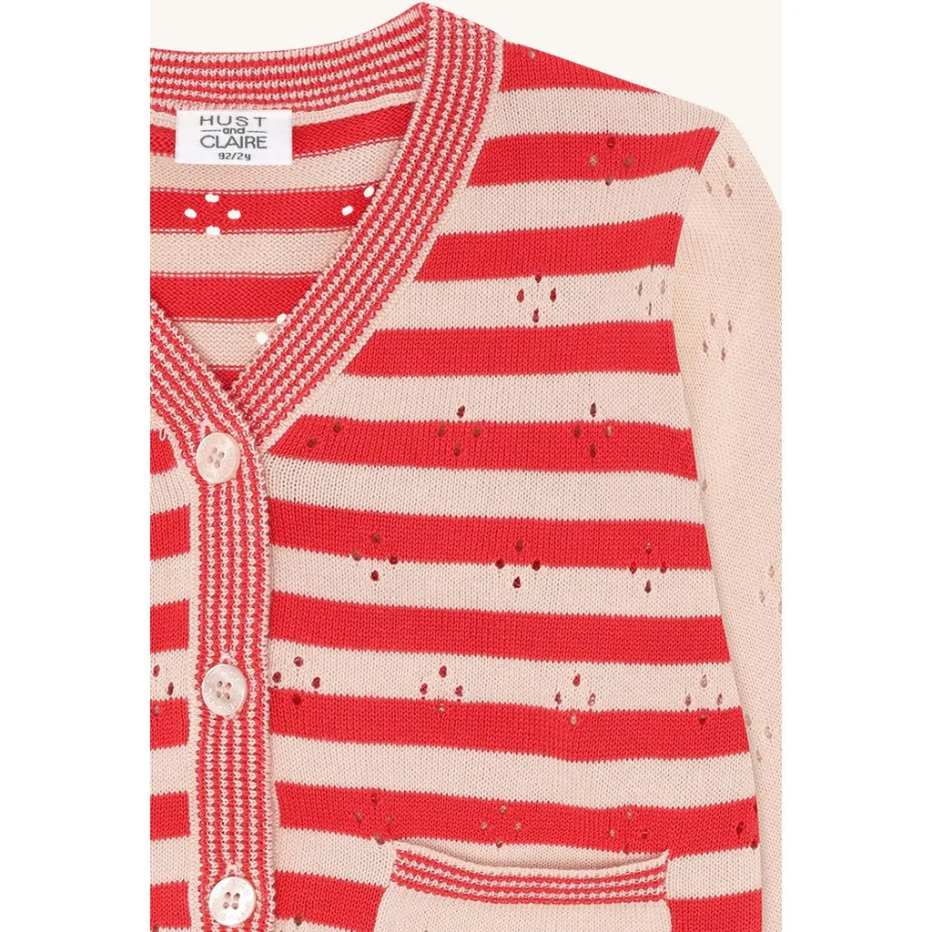 Hust & Claire HCCamilla Stripes cardigan Poppies