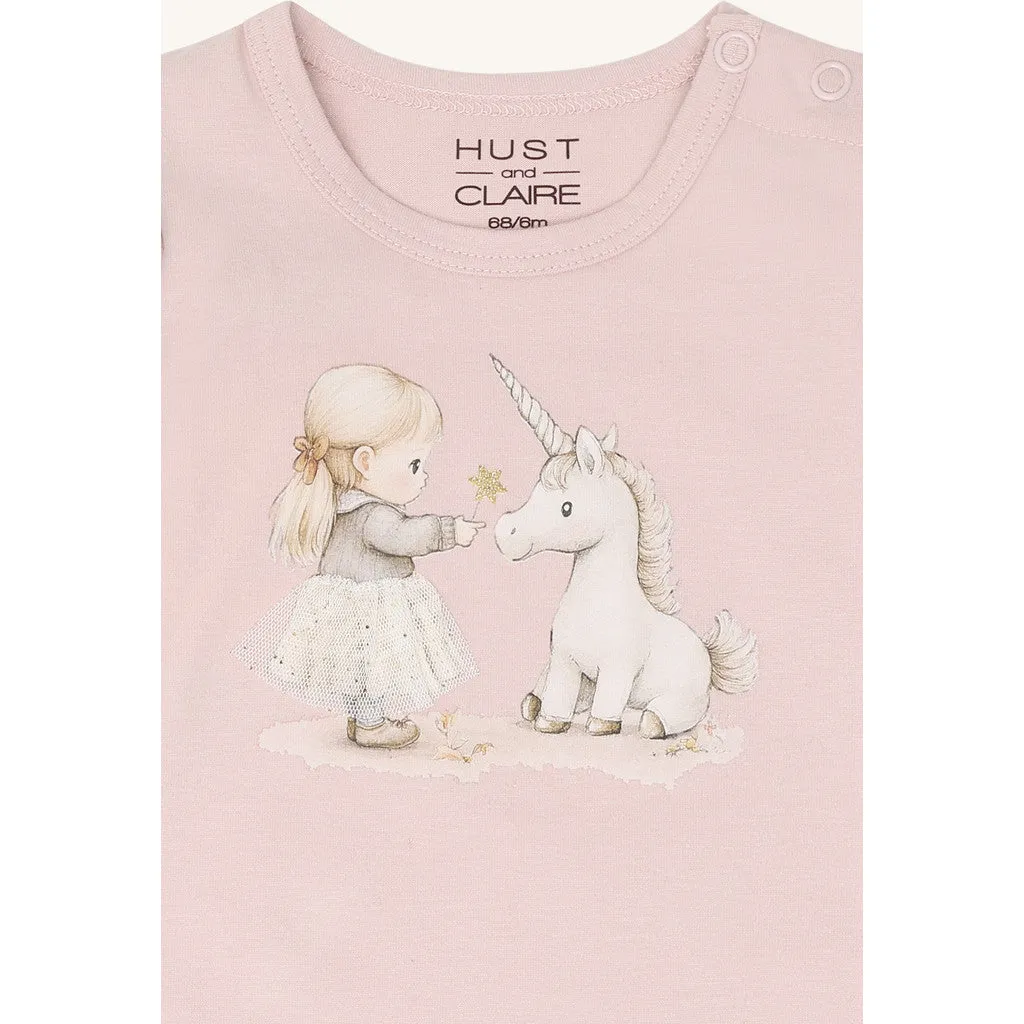 Hust & Claire HCAnna Friends bluse Hushed Pink enhjørning