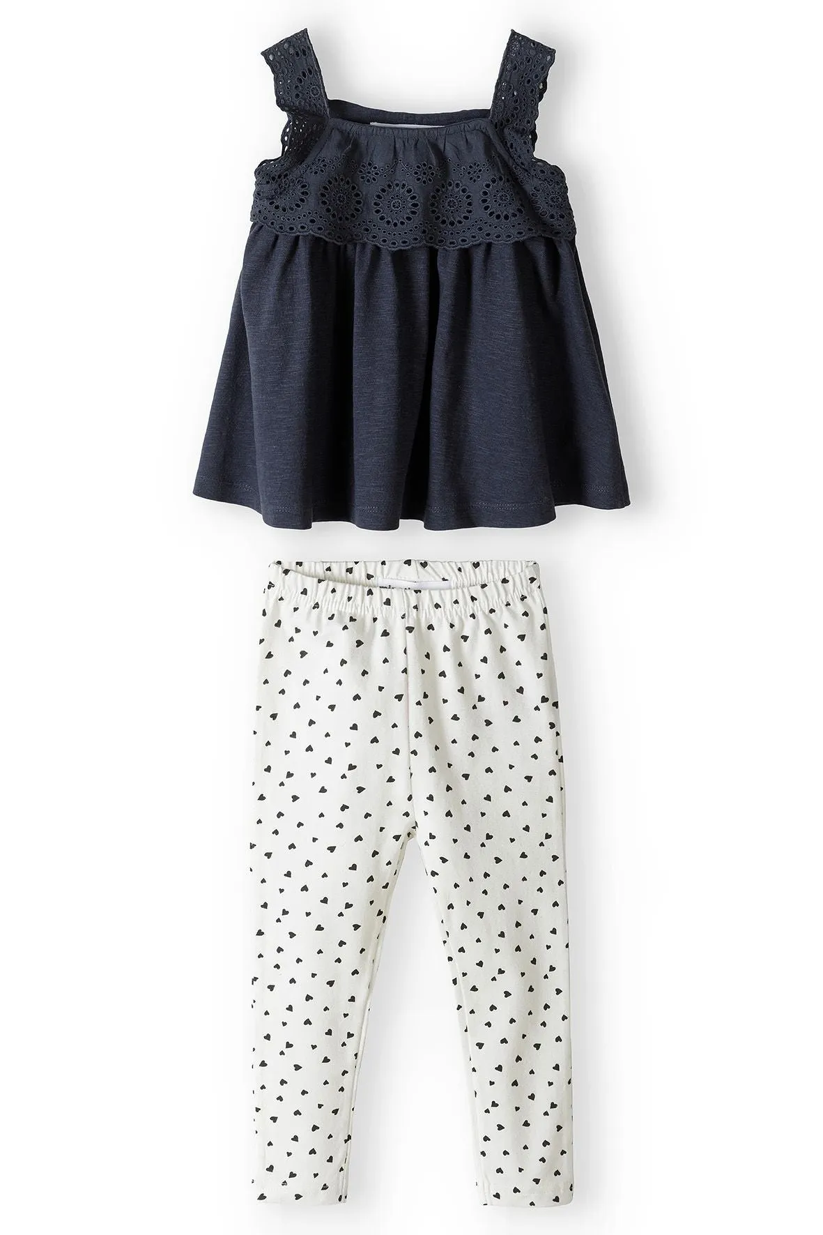 Minoti 38126 sæt top leggings animalprint 2-delt grå