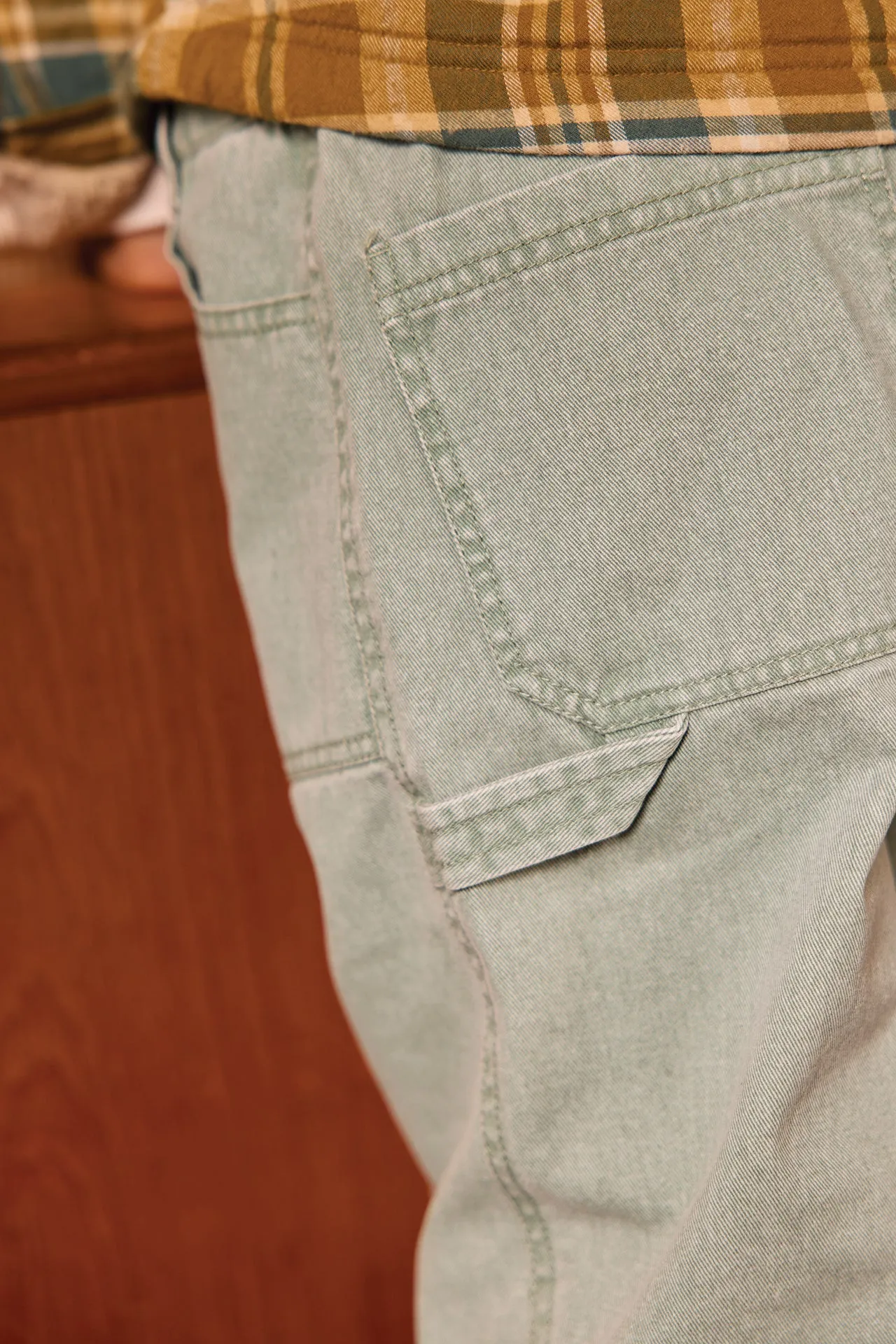 Bonton Pollen børnejeans kaki bomuld