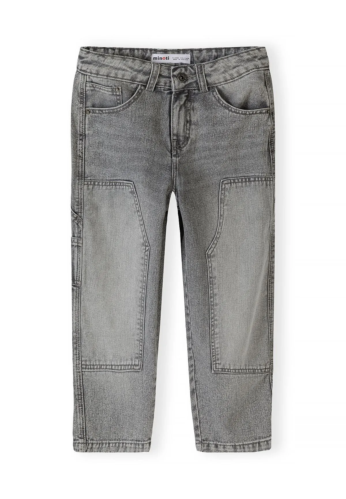 Minoti carpenter jeans grå til drenge løs pasform