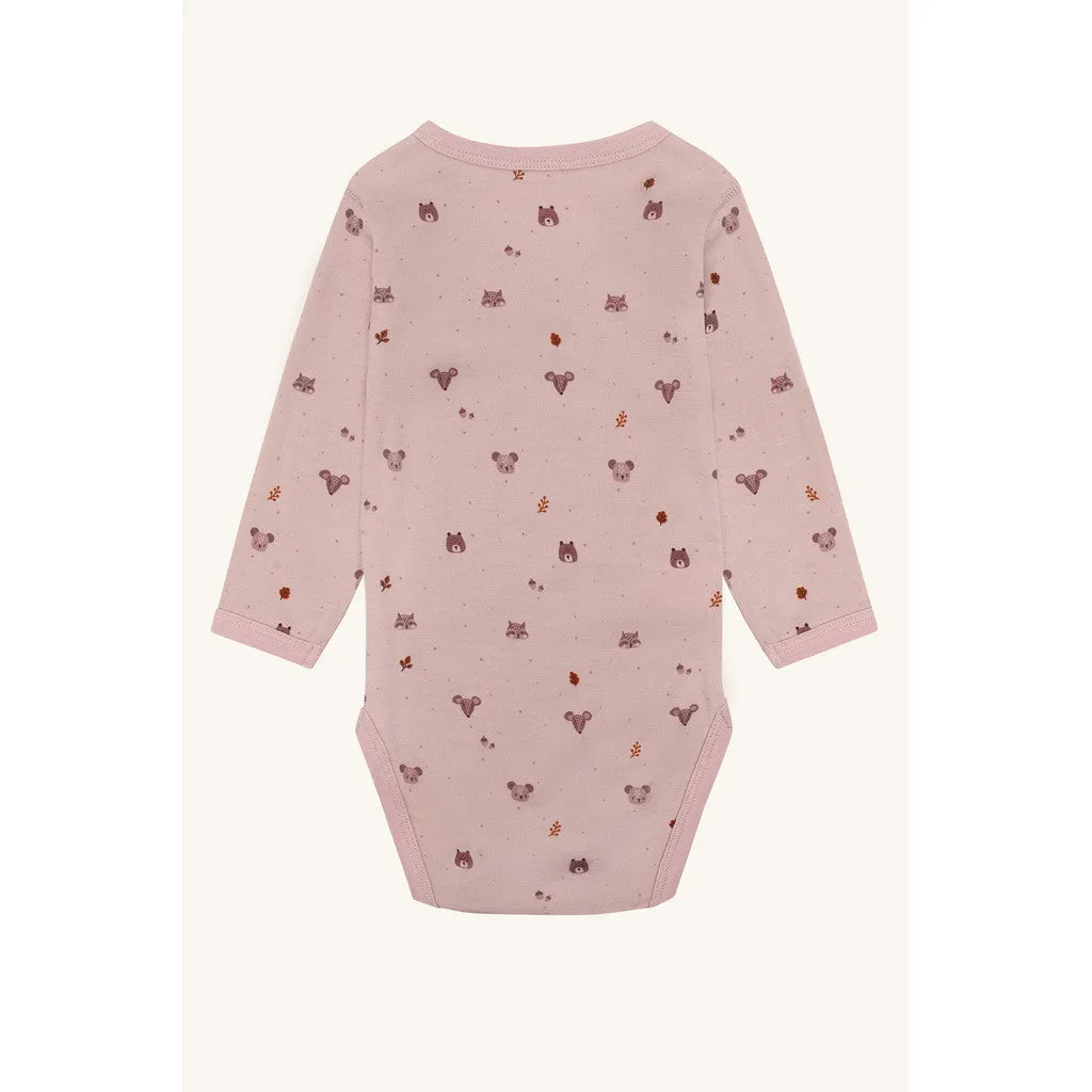 Hust & Claire Baloo Forest bodystocking Dusty Rose uld bambus