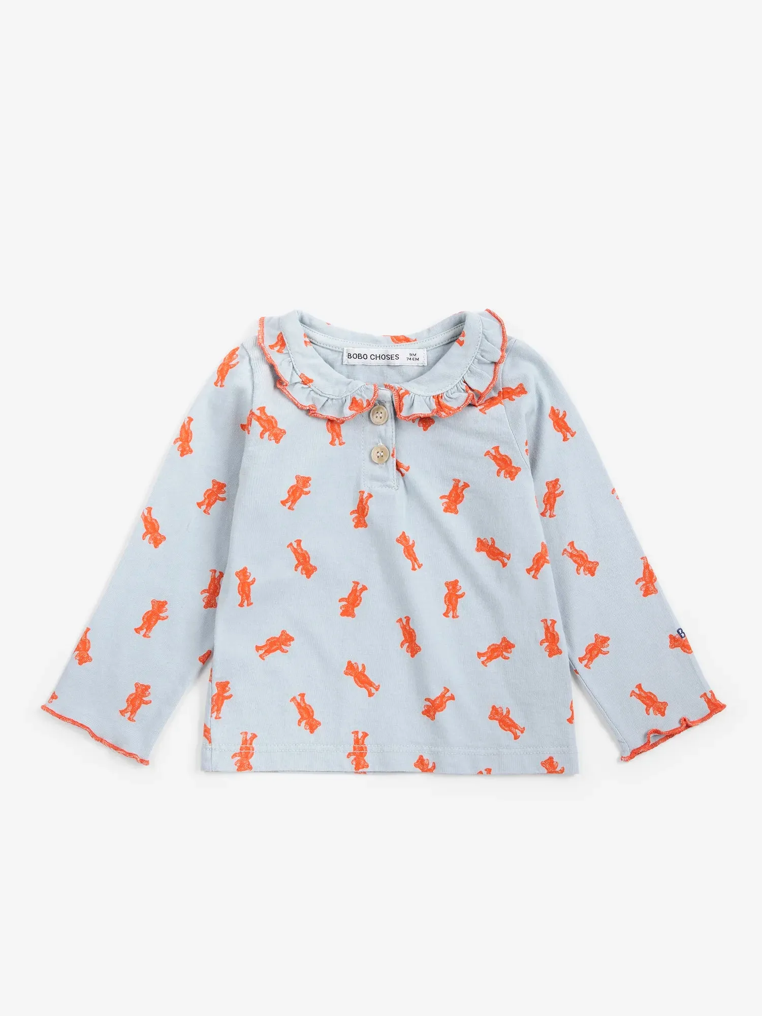 Bobo Choses Softpaw Monster T-shirt lyseblå 3M økologisk