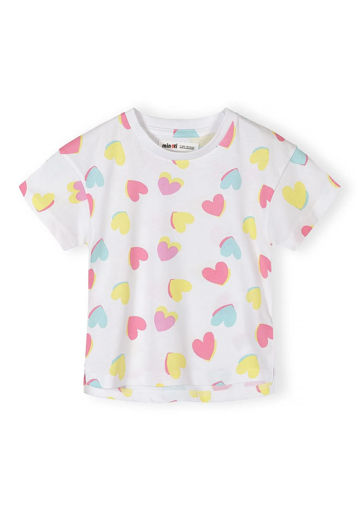 Minoti 44812 t-shirts til piger 5-pak lilla bomuld