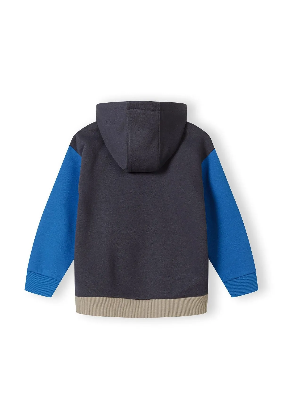 Minoti 41345 hoodie mørkegrå colourblock