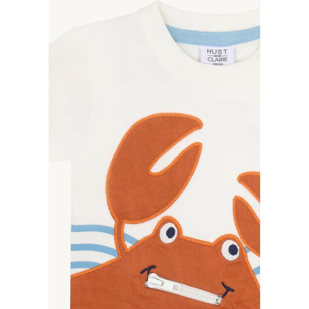 Hust & Claire Anton Crab t-shirt Ivory bomuld
