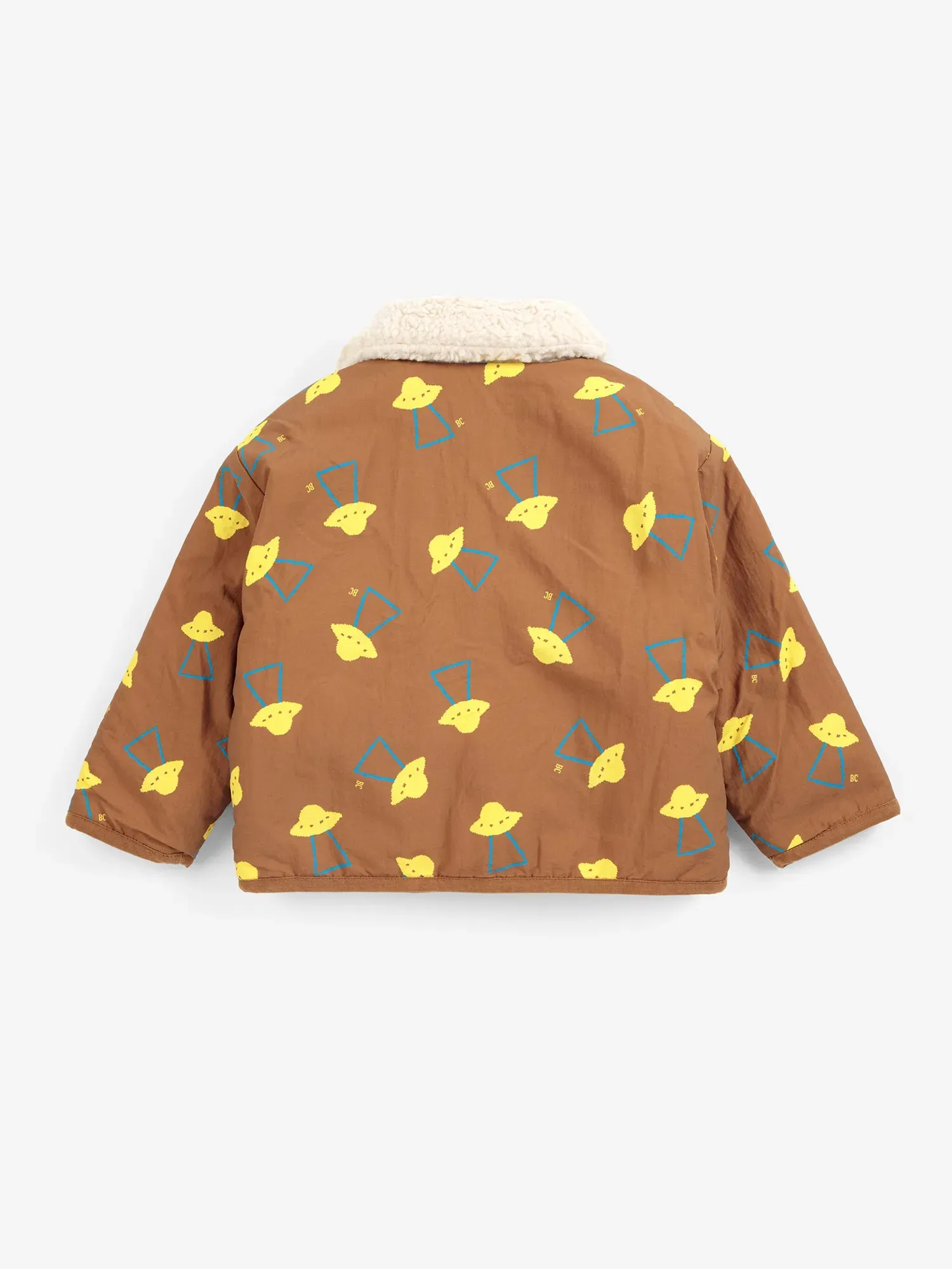 Bobo Choses Pixel Abduction sheepskin reversible jakke brun 6 mdr