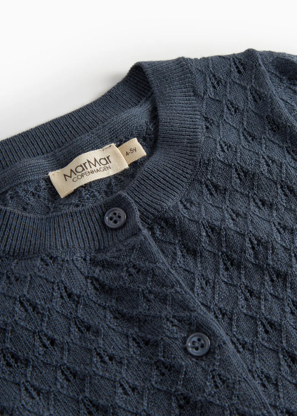 MarMar Tilda Blue Strikcardigan merino blonde