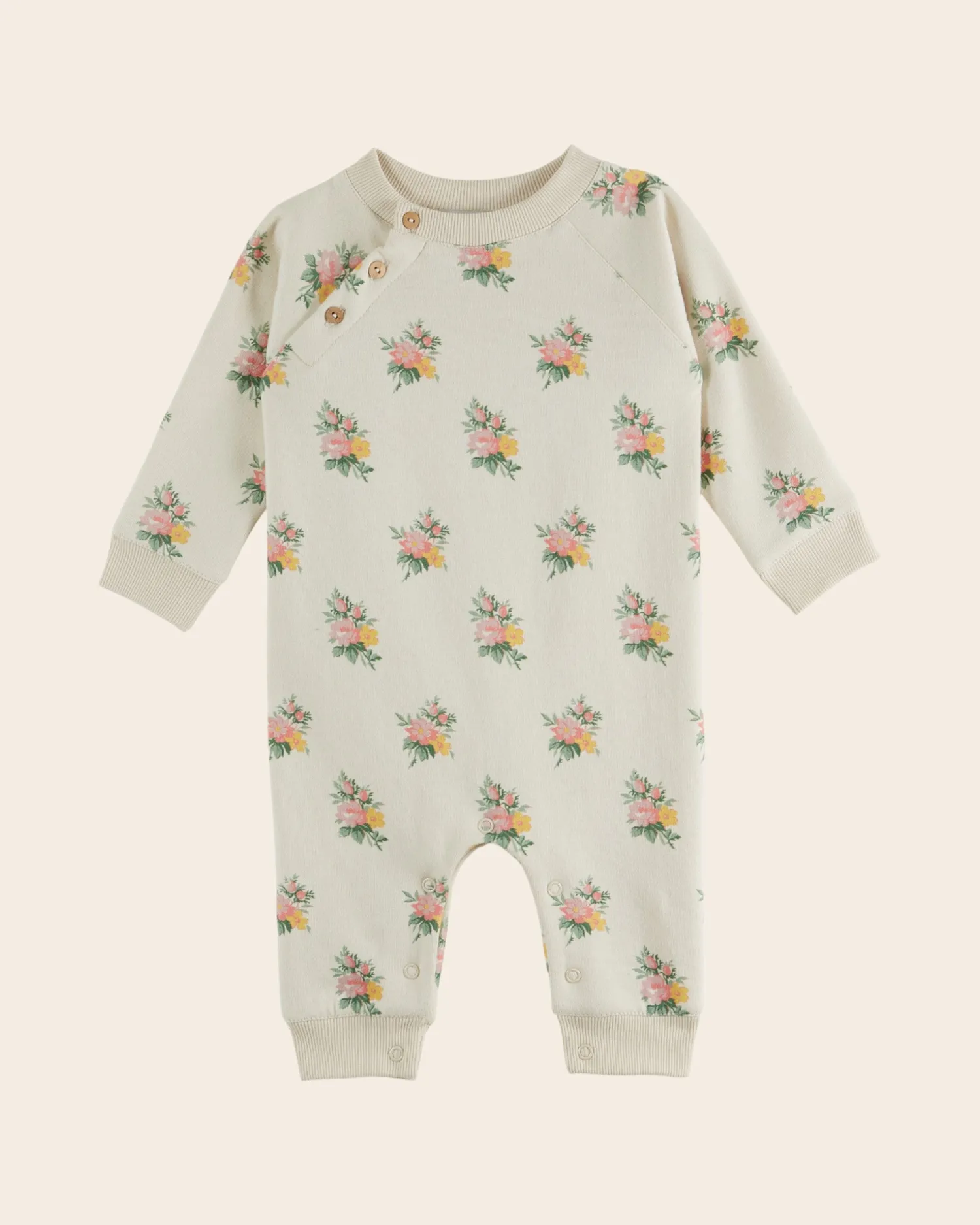 Emile et Ida Fleuri heldragt ecru blomstret baby