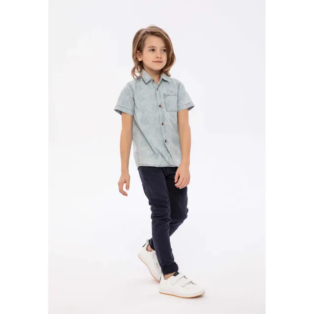 Minoti 38183 denimskjorte lyseblå baby