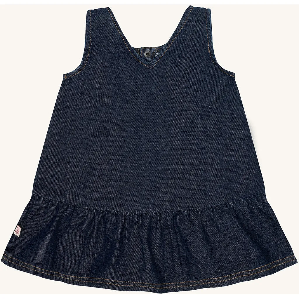 Hust & Claire Karoline Denim kjole Dark Blue Denim bomuld