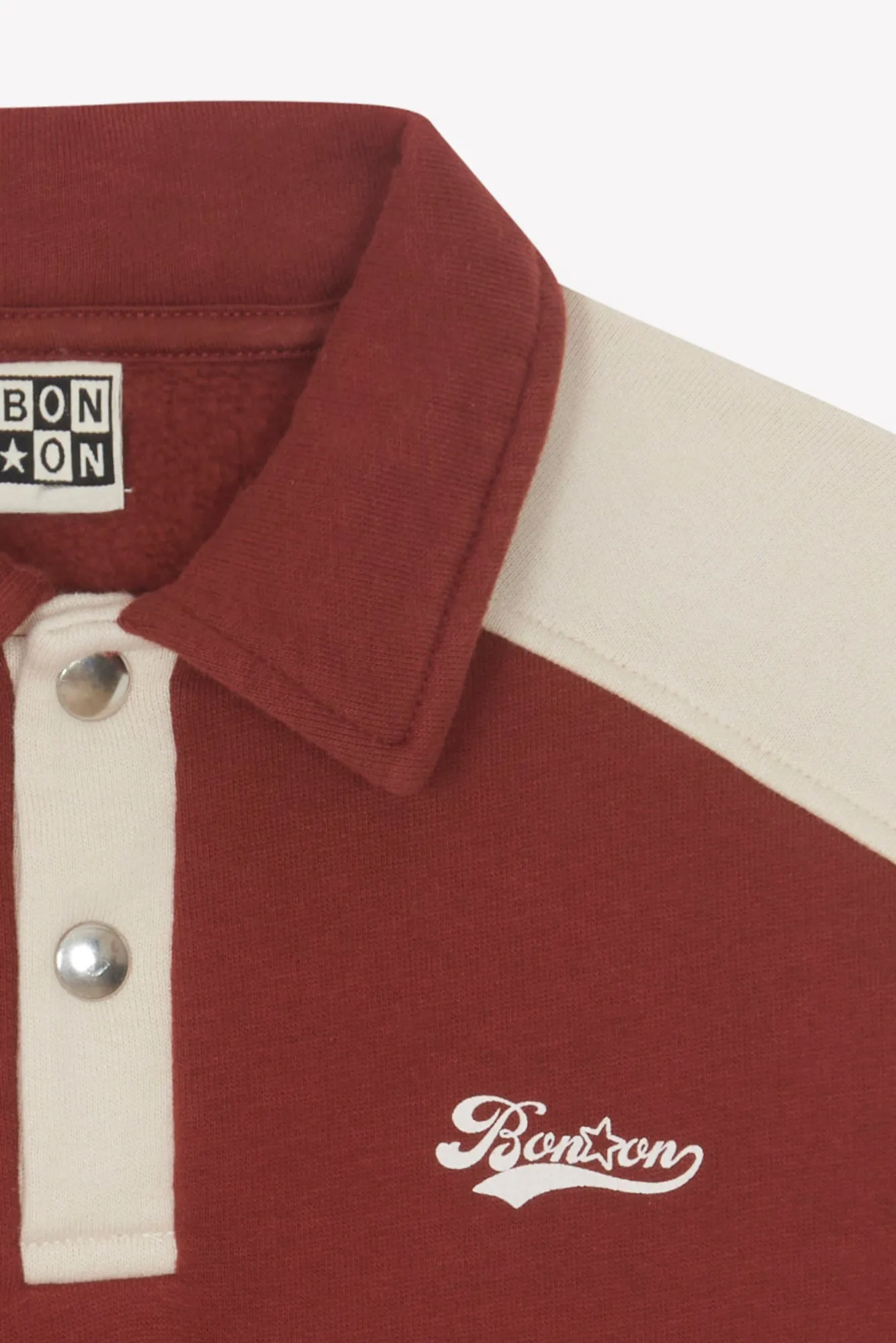 Bonton Moustic Rouge sweatshirt trekking rød trykknap