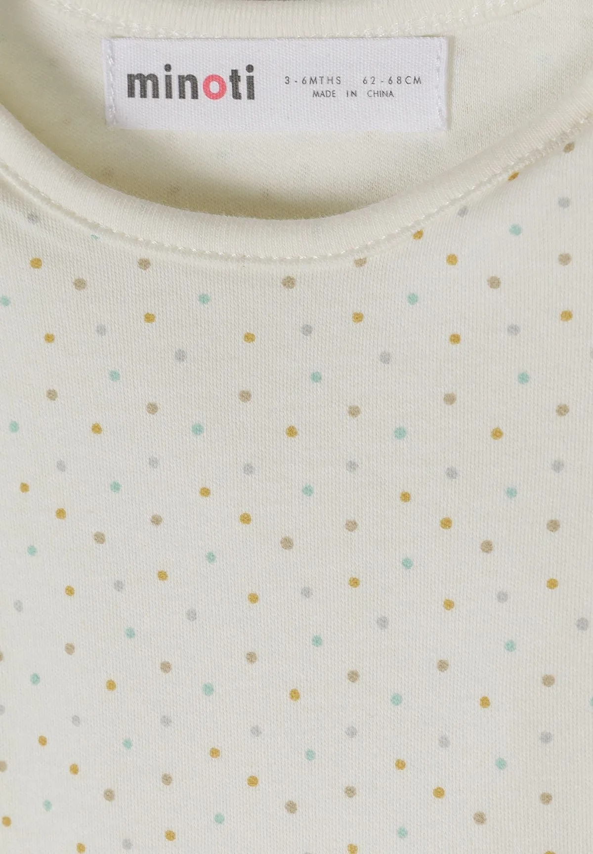 Minoti 44528 bodys 7-pak creme mint bomuld til baby