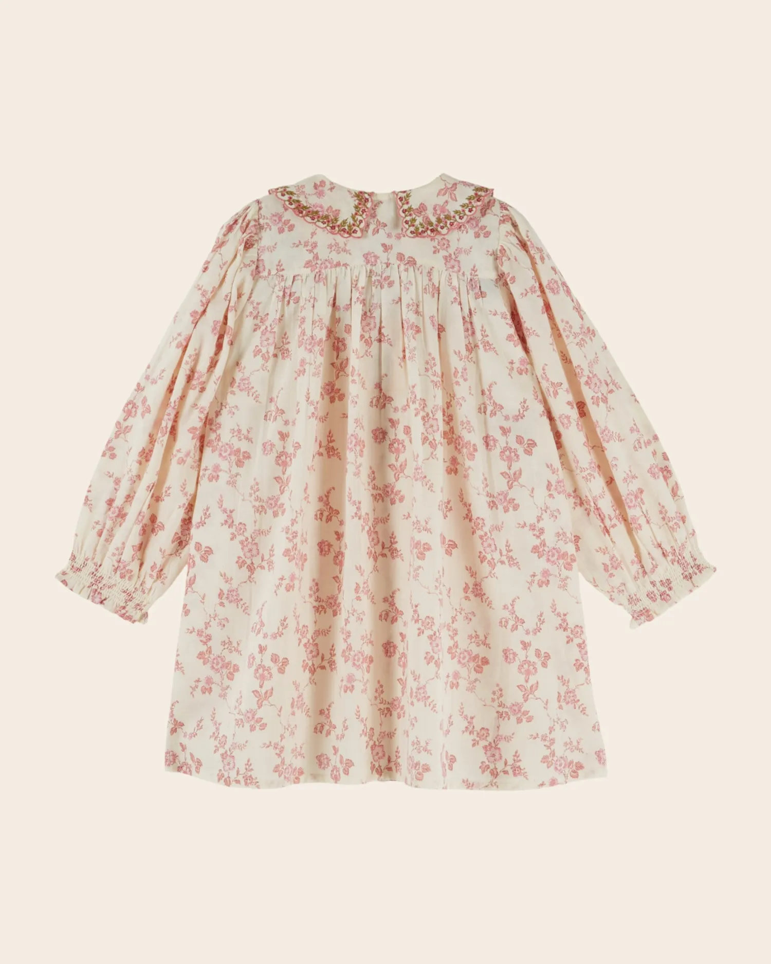 Emile et Ida Rosalie kjole ecru rosa bomuld