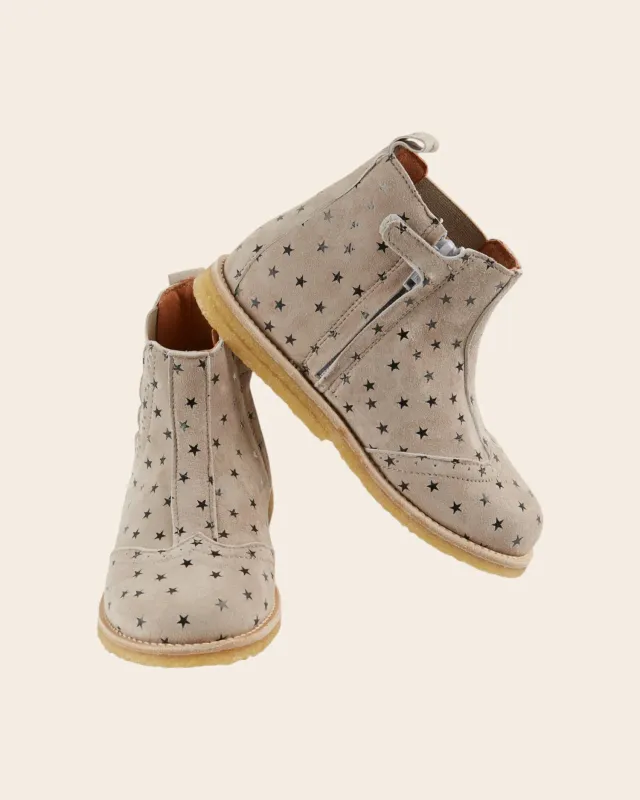 Emile et Ida Prairie boots grå stjerner ruskind
