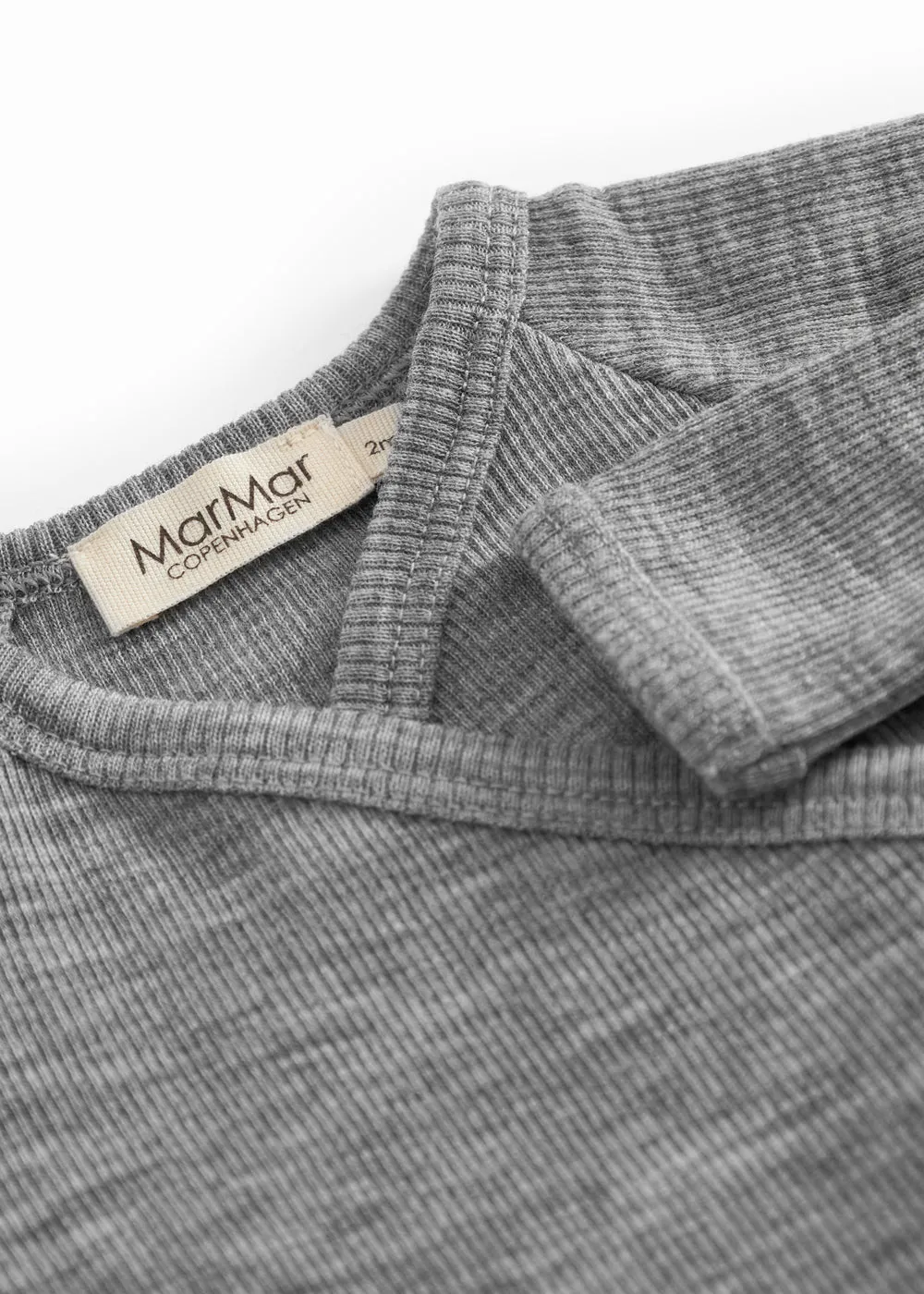 MarMar Wool Rib Rula heldragt Grey Melange uld