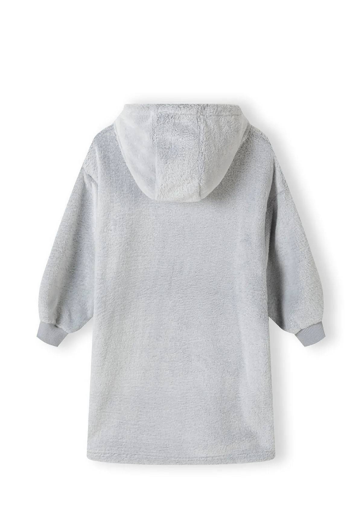 Minoti 41571 hoodiekjole grå teddy pige
