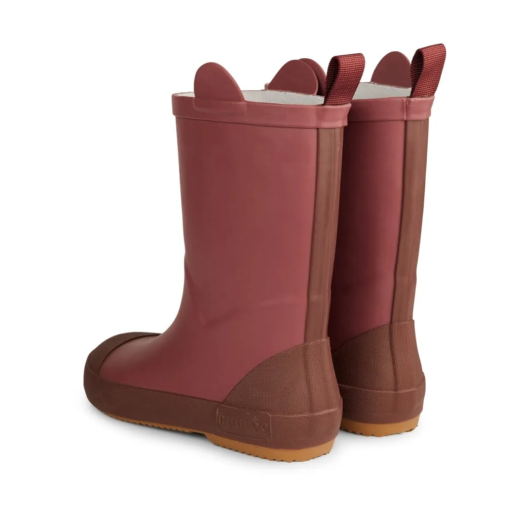 nuuroo Joe gummistøvler naturgummi mahogany str 30