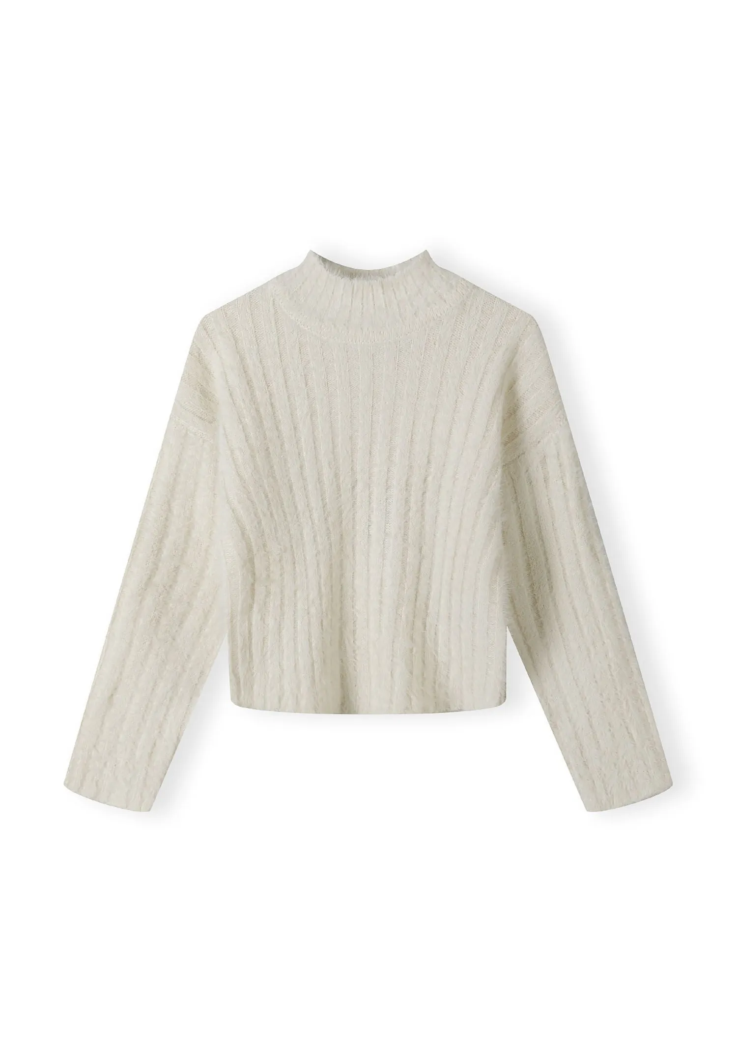 Minoti 43886 Rullekrave Pullover Creme Piger