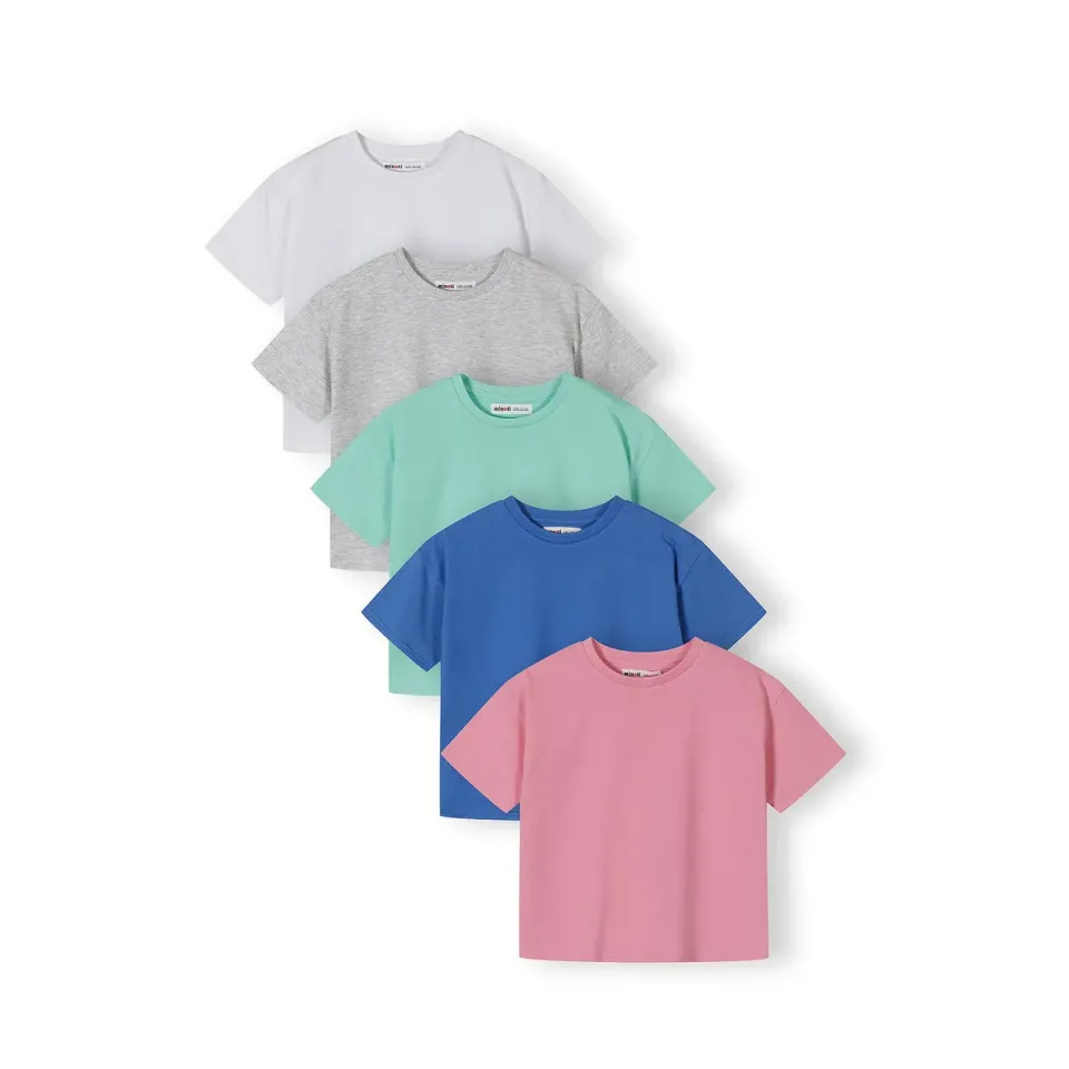Minoti 44835 T-shirts 5-pak pige bomuld